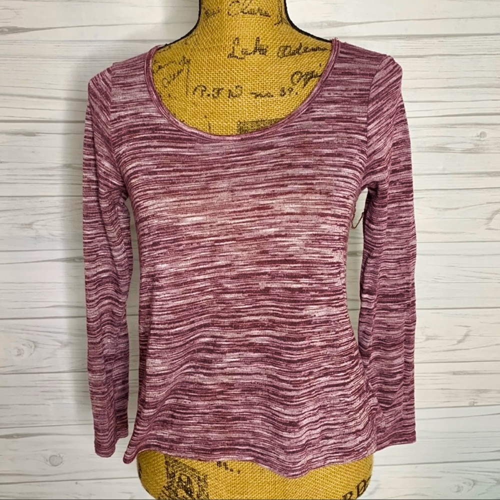 🌈6/$10 Lightweight Knit Splice Back Top